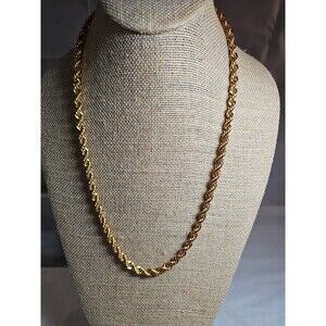 Vintage Napier gold tone rope necklace